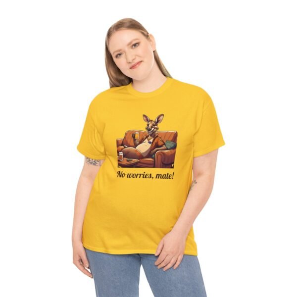 Australian 'No Worries Mate' Kangaroo Chill Zone Unisex T Shirt - Image 65
