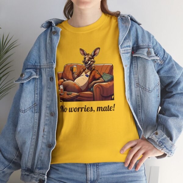 Australian 'No Worries Mate' Kangaroo Chill Zone Unisex T Shirt - Image 69