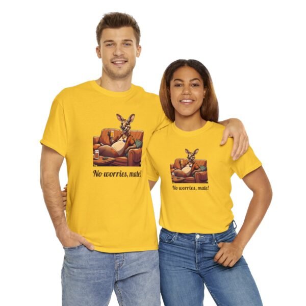 Australian 'No Worries Mate' Kangaroo Chill Zone Unisex T Shirt - Image 70
