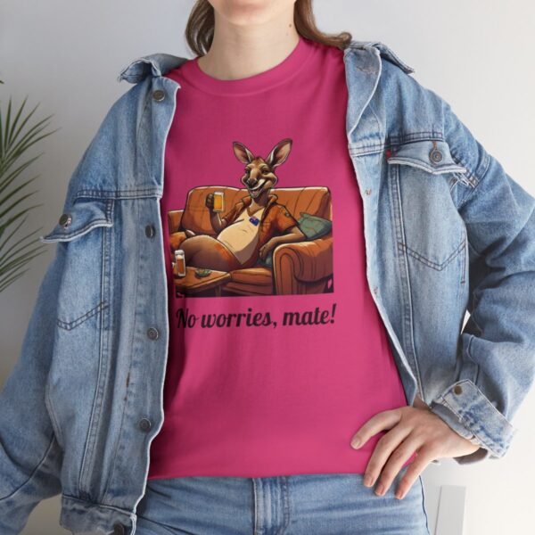 Australian 'No Worries Mate' Kangaroo Chill Zone Unisex T Shirt - Image 93