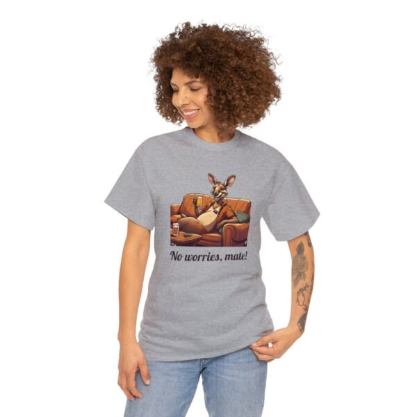 Australian 'No Worries Mate' Kangaroo Chill Zone Unisex T Shirt - Image 52