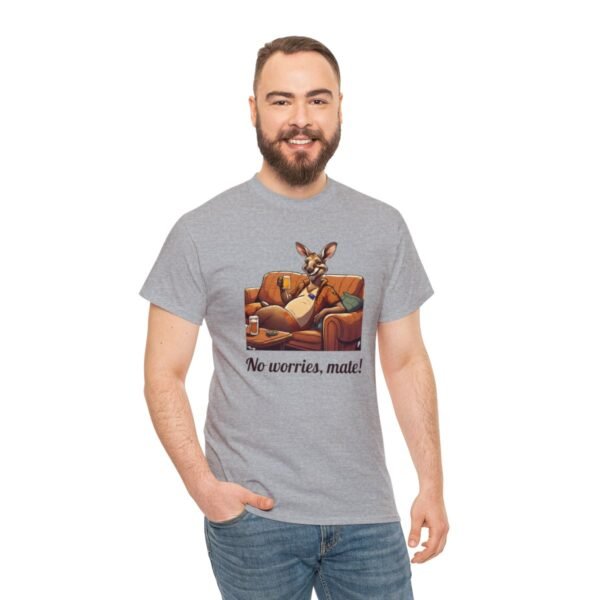 Australian 'No Worries Mate' Kangaroo Chill Zone Unisex T Shirt - Image 49