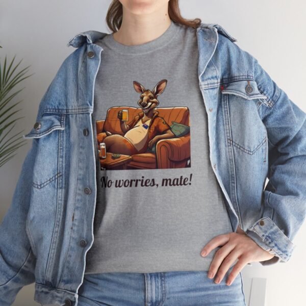 Australian 'No Worries Mate' Kangaroo Chill Zone Unisex T Shirt - Image 57