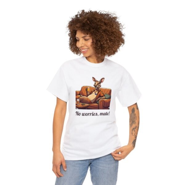 Australian 'No Worries Mate' Kangaroo Chill Zone Unisex T Shirt - Image 16