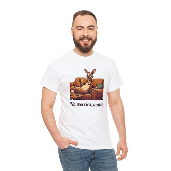 Australian 'No Worries Mate' Kangaroo Chill Zone Unisex T Shirt - Image 13