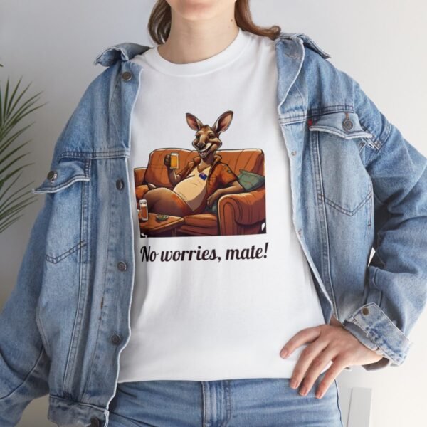 Australian 'No Worries Mate' Kangaroo Chill Zone Unisex T Shirt - Image 21