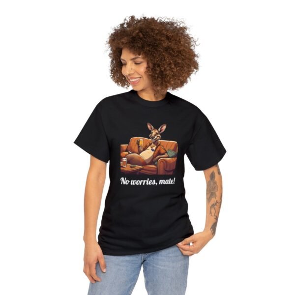 Australian 'No Worries Mate' Kangaroo Chill Zone Unisex T Shirt - Image 4