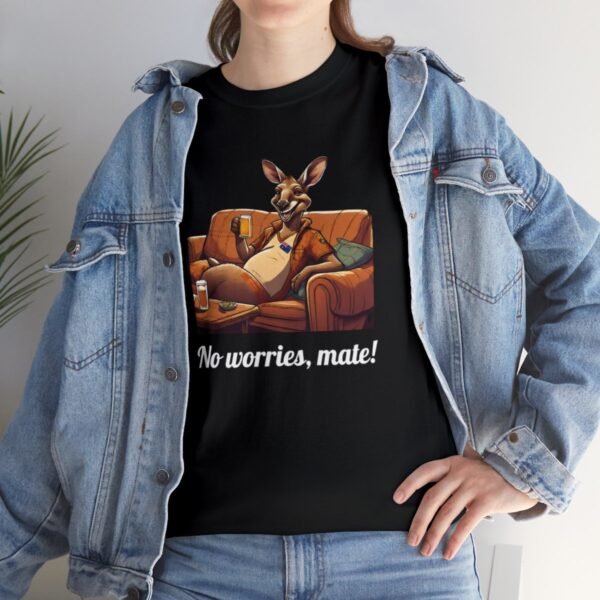 Australian 'No Worries Mate' Kangaroo Chill Zone Unisex T Shirt - Image 9