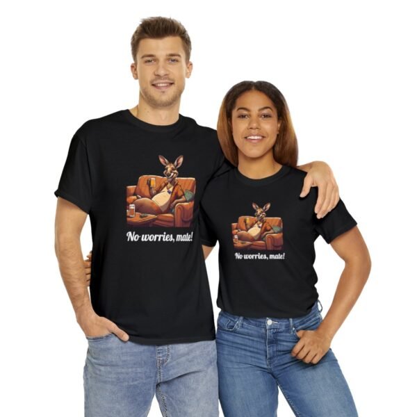 Australian 'No Worries Mate' Kangaroo Chill Zone Unisex T Shirt - Image 10