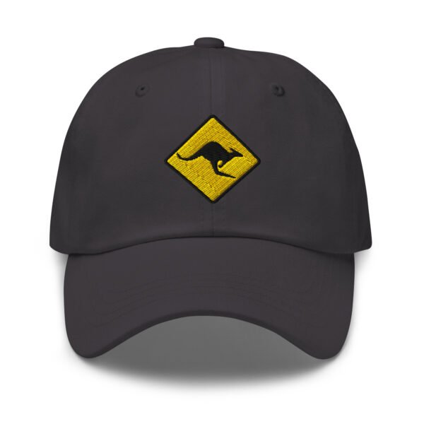 Kangaroo Road Sign Embroidered Baseball Cap – Aussie Outback Dad Hat | Adjustable Cotton Cap - Image 5