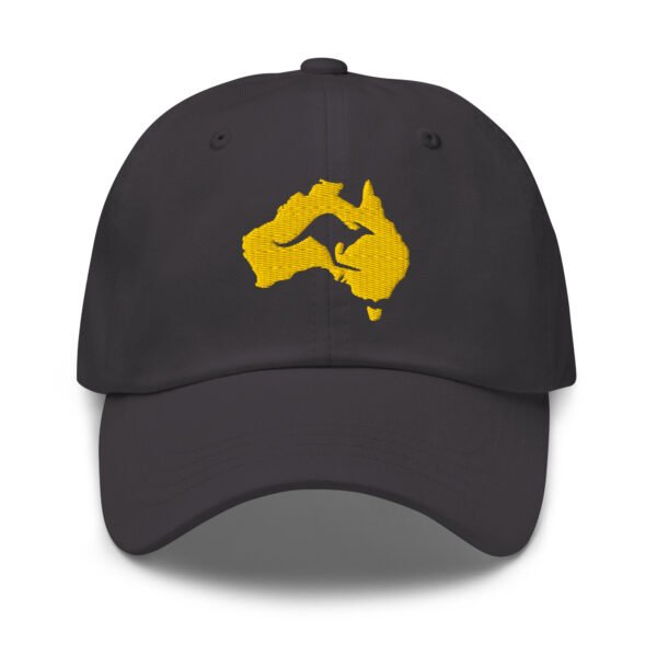 Australian Kangaroo Embroidered Dad Hat | Australia Map Baseball Cap | Adjustable Cotton Twill Cap - Image 3