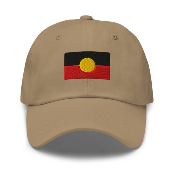 Aboriginal Flag Baseball Cap – Embroidered Cotton Dad Hat | Indigenous Australia Hat | Unisex Adjustable Cap - Image 4