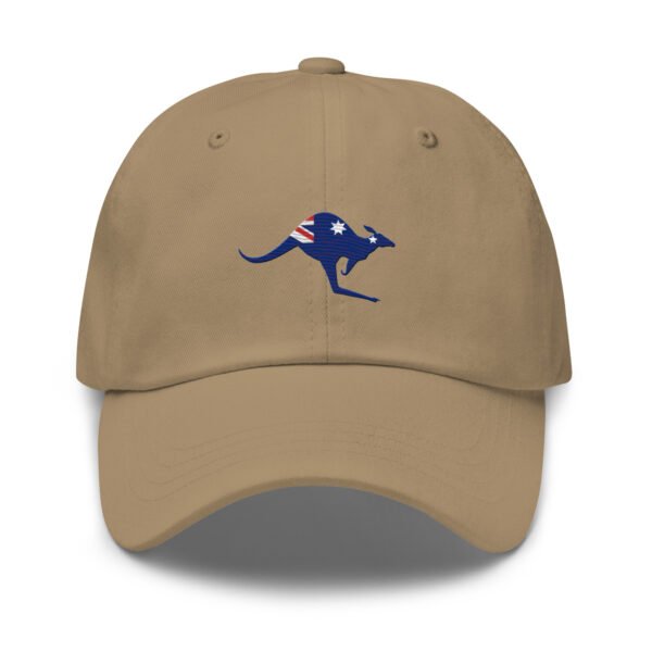 Embroidered Kangaroo Aussie Flag Baseball Cap | Aussie Flag Dad Hat Gift