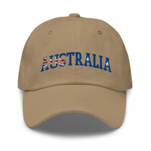 AUSTRALIA Flag Embroidered Dad Hat | Baseball Cap | Adjustable Cotton Cap