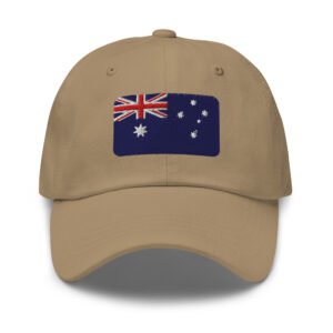 Australian Flag Embroidered Baseball Cap | Unisex Adjustable Dad Hat | Aussie Pride Gift