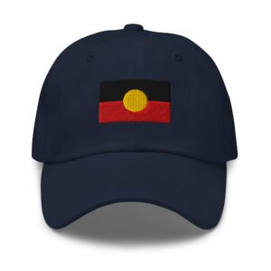 Aboriginal Flag Baseball Cap – Embroidered Cotton Dad Hat | Indigenous Australia Hat | Unisex Adjustable Cap