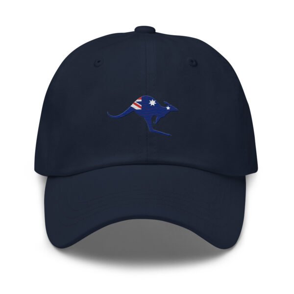 Embroidered Kangaroo Aussie Flag Baseball Cap | Aussie Flag Dad Hat Gift - Image 2