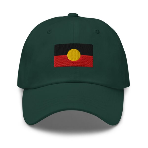 Aboriginal Flag Baseball Cap – Embroidered Cotton Dad Hat | Indigenous Australia Hat | Unisex Adjustable Cap - Image 3