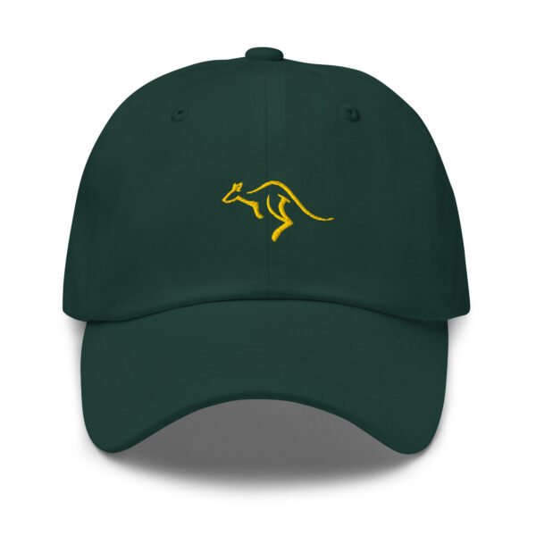Australian Gold Kangaroo Embroidered Baseball Cap | Kangaroo Dad Hat