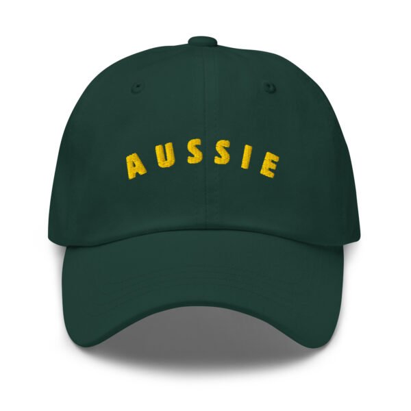 Aussie Embroidered Baseball Cap | Gold Stitching Dad Hat | Unisex Adjustable Cap