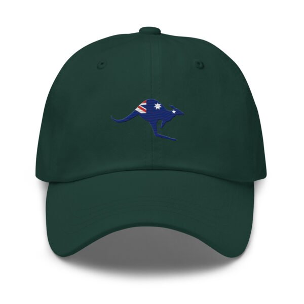 Embroidered Kangaroo Aussie Flag Baseball Cap | Aussie Flag Dad Hat Gift - Image 3
