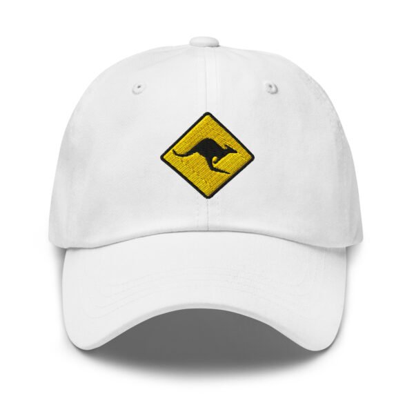 Kangaroo Road Sign Embroidered Baseball Cap – Aussie Outback Dad Hat | Adjustable Cotton Cap - Image 7