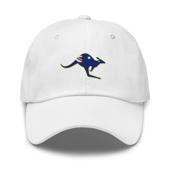 Embroidered Kangaroo Hat with Australian Flag & Yellow Outline – Aussie Baseball Cap, Outback Gift, Australia Souvenir - Image 6