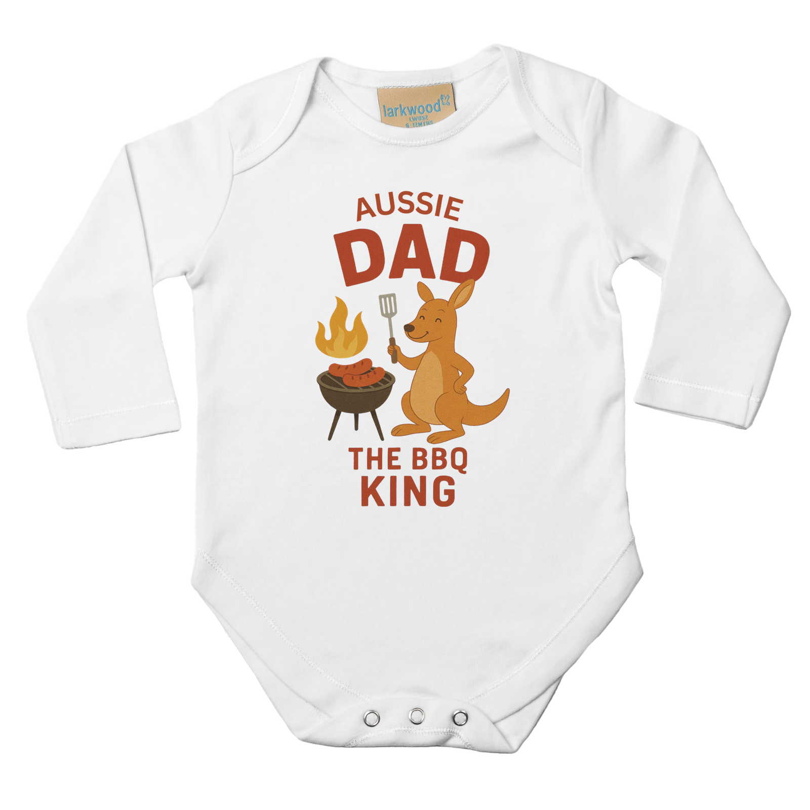 Aussie Dad, The BBQ King Toddler Bodysuit - Cute Kangaroo Design - Perfect Gift for Dads