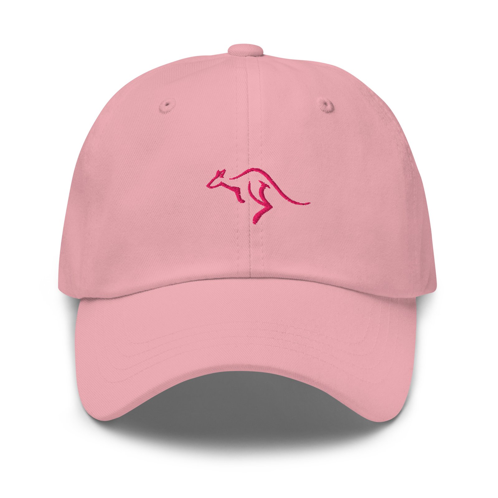Pink Kangaroo Embroidered Cap: Australia Souvenir Baseball Hat