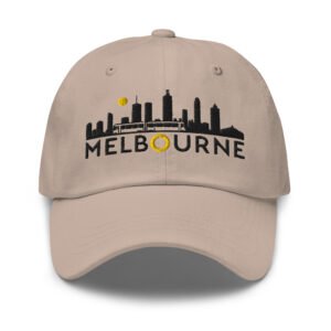 Melbourne Embroidered Hat – Aussie City Cap, Tram & Skyline Dad Hat, Australia Travel Gift