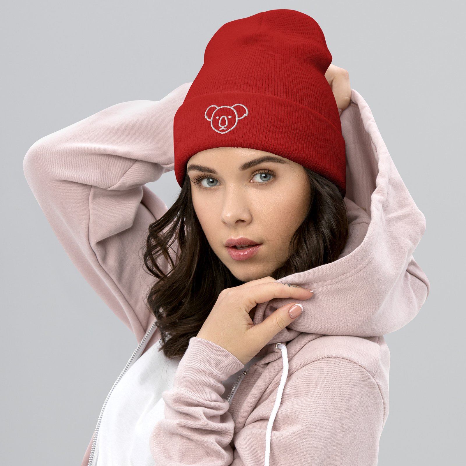 Embroidered Koala Beanie for Women - Image 2