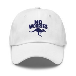 No Worries Kangaroo Hat | Aussie Embroidered Cap | Aussie Slang Gift