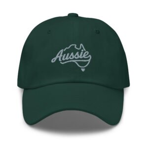 Aussie Embroidered Dad Hat – Minimal Australia Map Script Cap, Unisex Cotton Hat