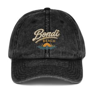 Bondi Beach Women’s Vintage Dad Hat – Embroidered Coastal Cap | Washed Cotton | Beach Style