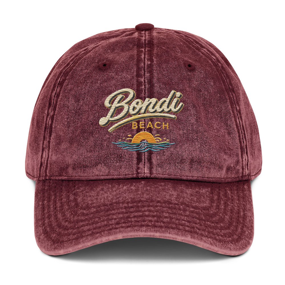 Bondi Beach Women’s Vintage Dad Hat – Embroidered Coastal Cap | Washed Cotton | Beach Style - Image 4