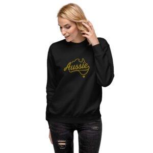 Aussie Script Women’s Premium Sweatshirt | Australia Inspired Crewneck