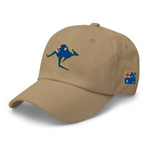 Australian Kangaroo Flag Hat | Embroidered Aussie Baseball Cap | Australia Pride Dad Hat