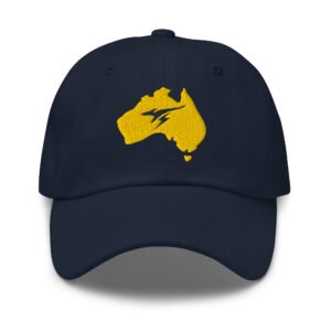 Australia Map Kangaroo Embroidered Dad Hat