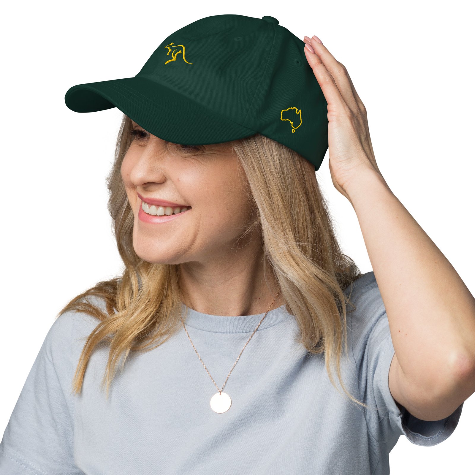Minimal Kangaroo Hat | Australia Outline Cap | Aussie Dad Hat - Image 4
