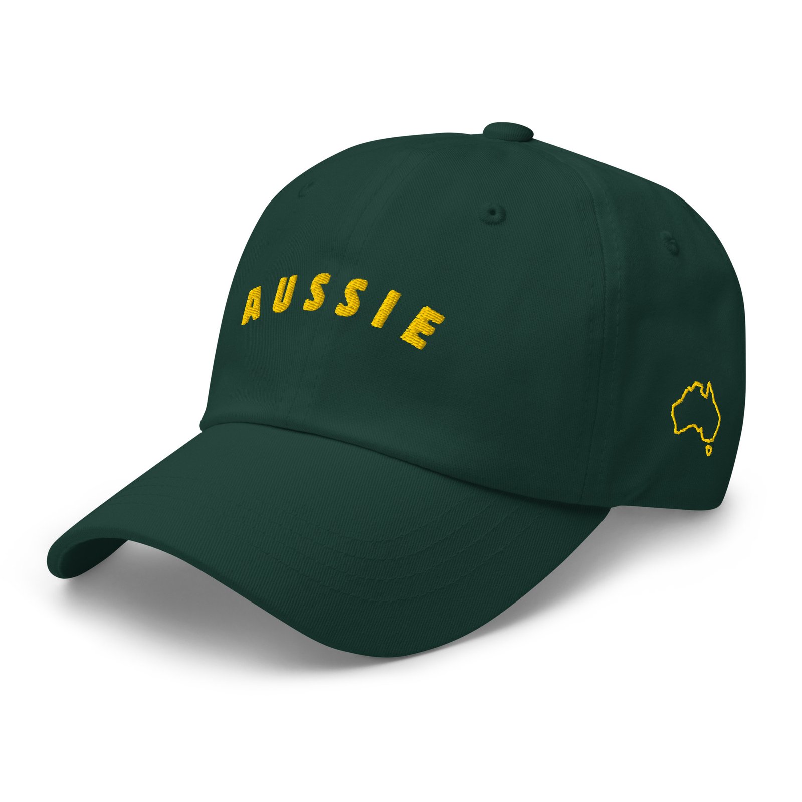 Embroidered Aussie Map Dad Hat – Low Profile Cotton Twill Adjustable Cap