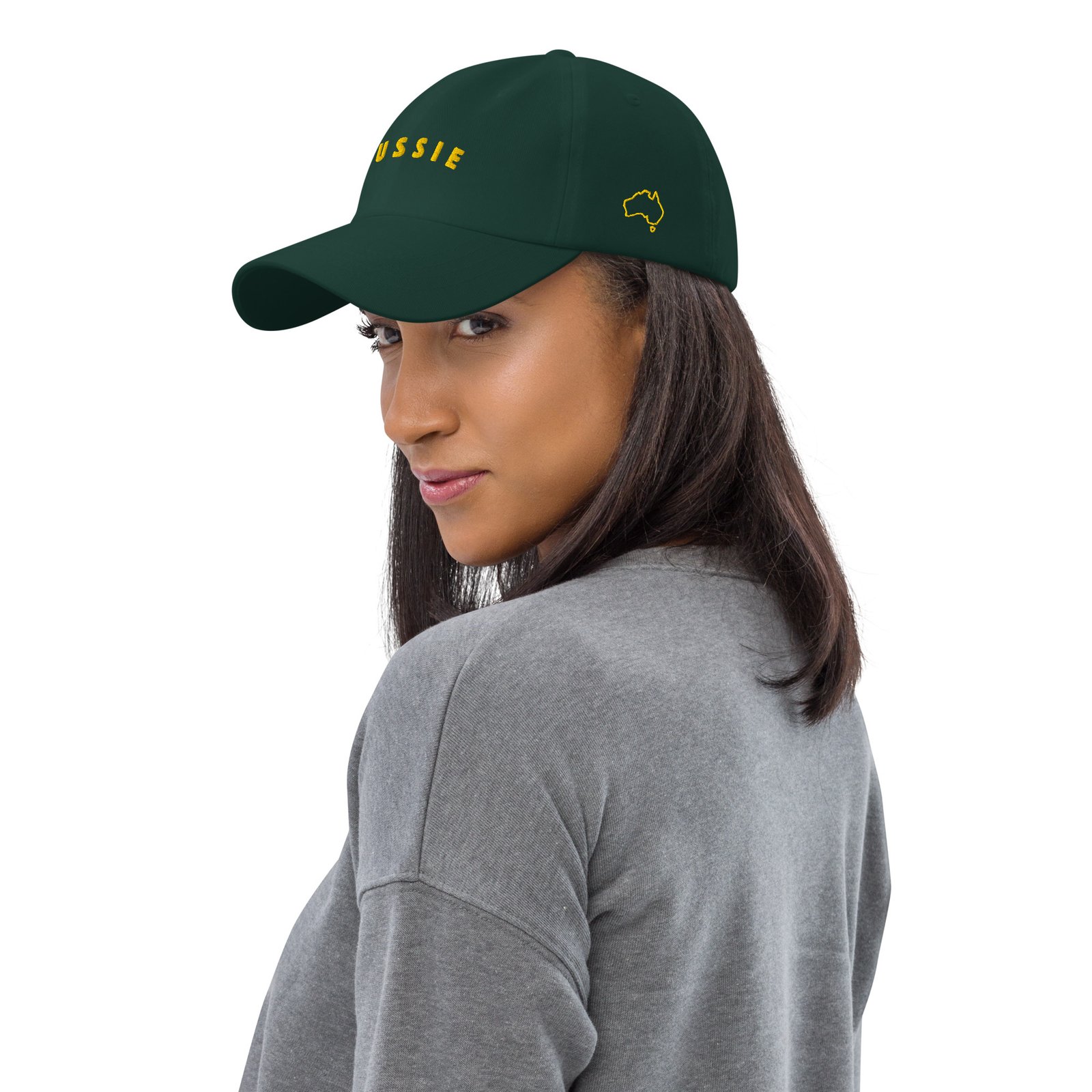 Embroidered Aussie Map Dad Hat – Low Profile Cotton Twill Adjustable Cap - Image 3