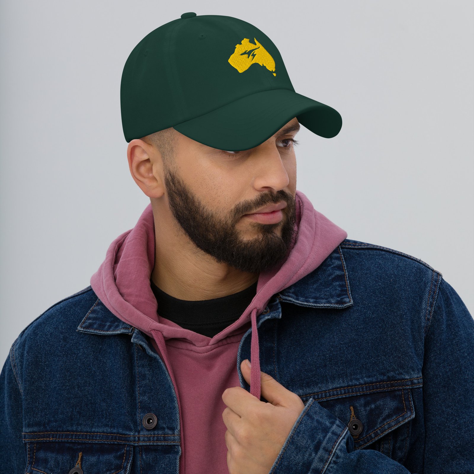 Australia Map Kangaroo Embroidered Dad Hat - Image 3