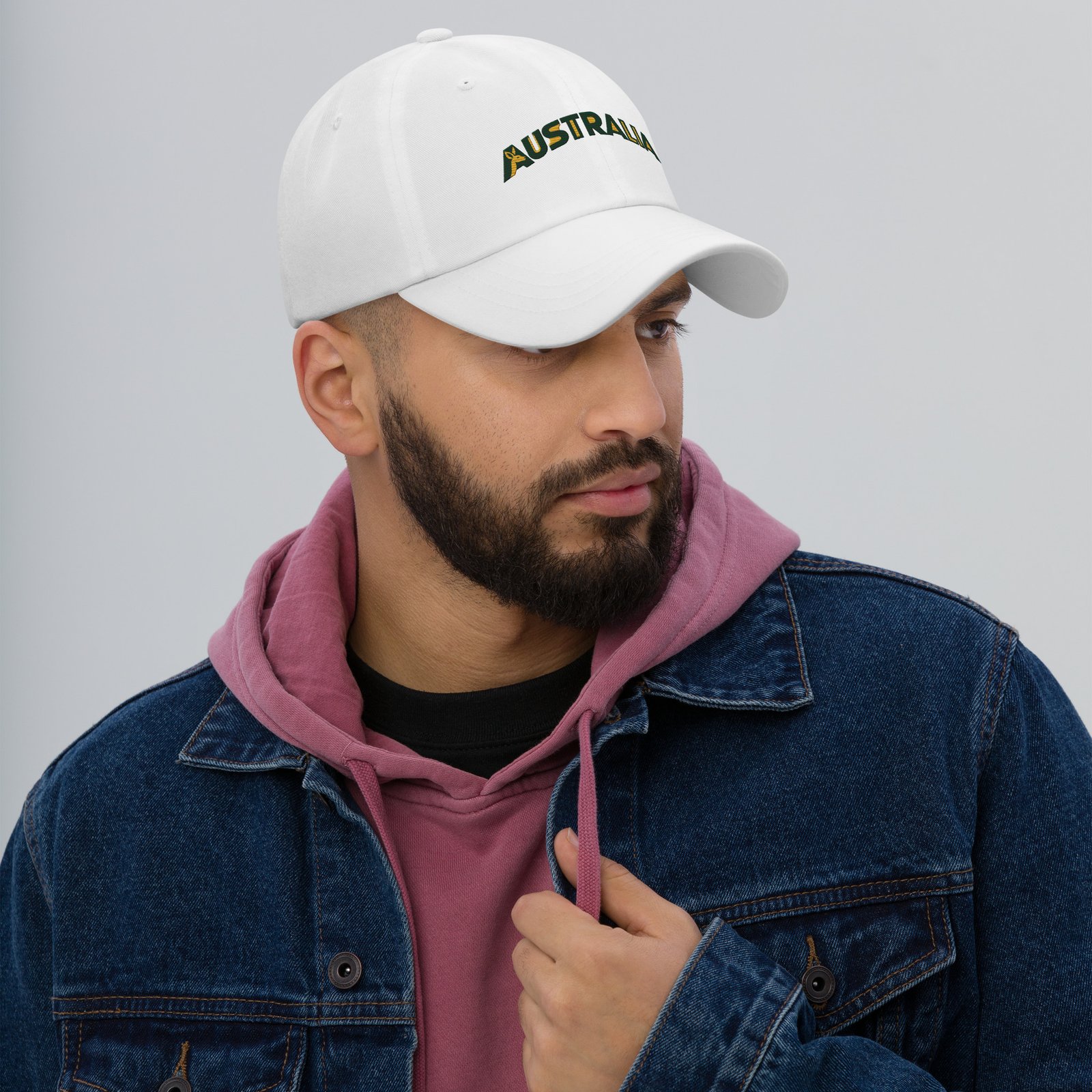 Australia Embroidered Cap, Aussie Dad Hat, Kangaroo Baseball Cap, Australian Souvenir Gift, Green and Gold Australia Hat - Image 7